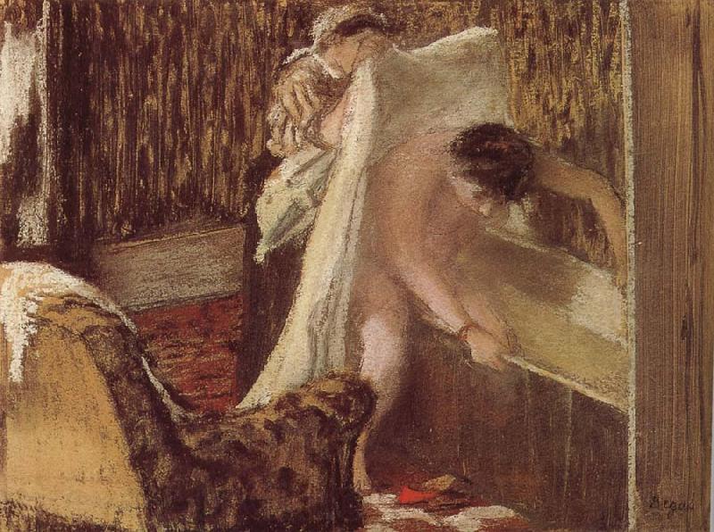 Edgar Degas woman after bath